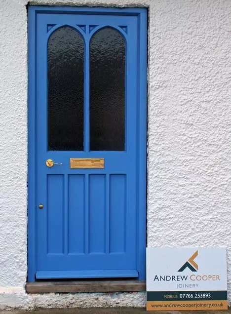 Hardwood arched door